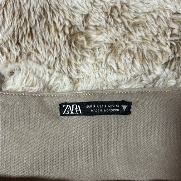 Zara Tan Bustier Crop Top Fitted Style - Picture 3 of 7